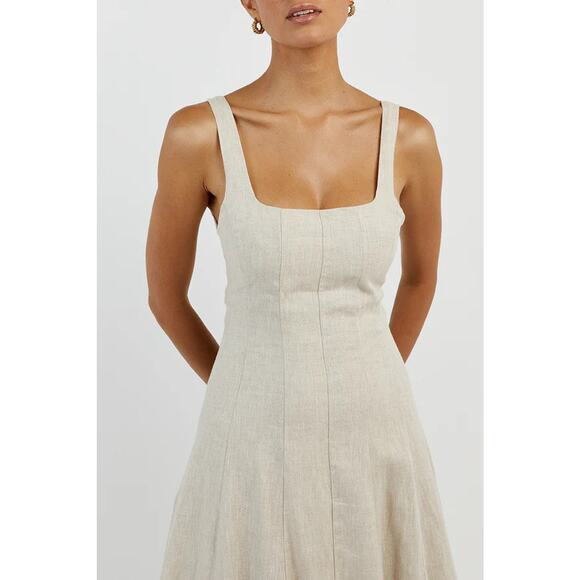 lemon dress linen Linen Maxi Beach Dress Livia M / Pure Black